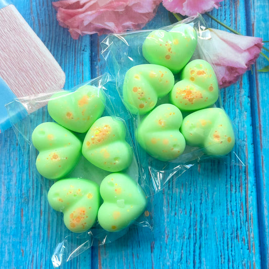 Lime Basil & Mandarin ~ Pack of 5 Heart Shaped Wax Melts