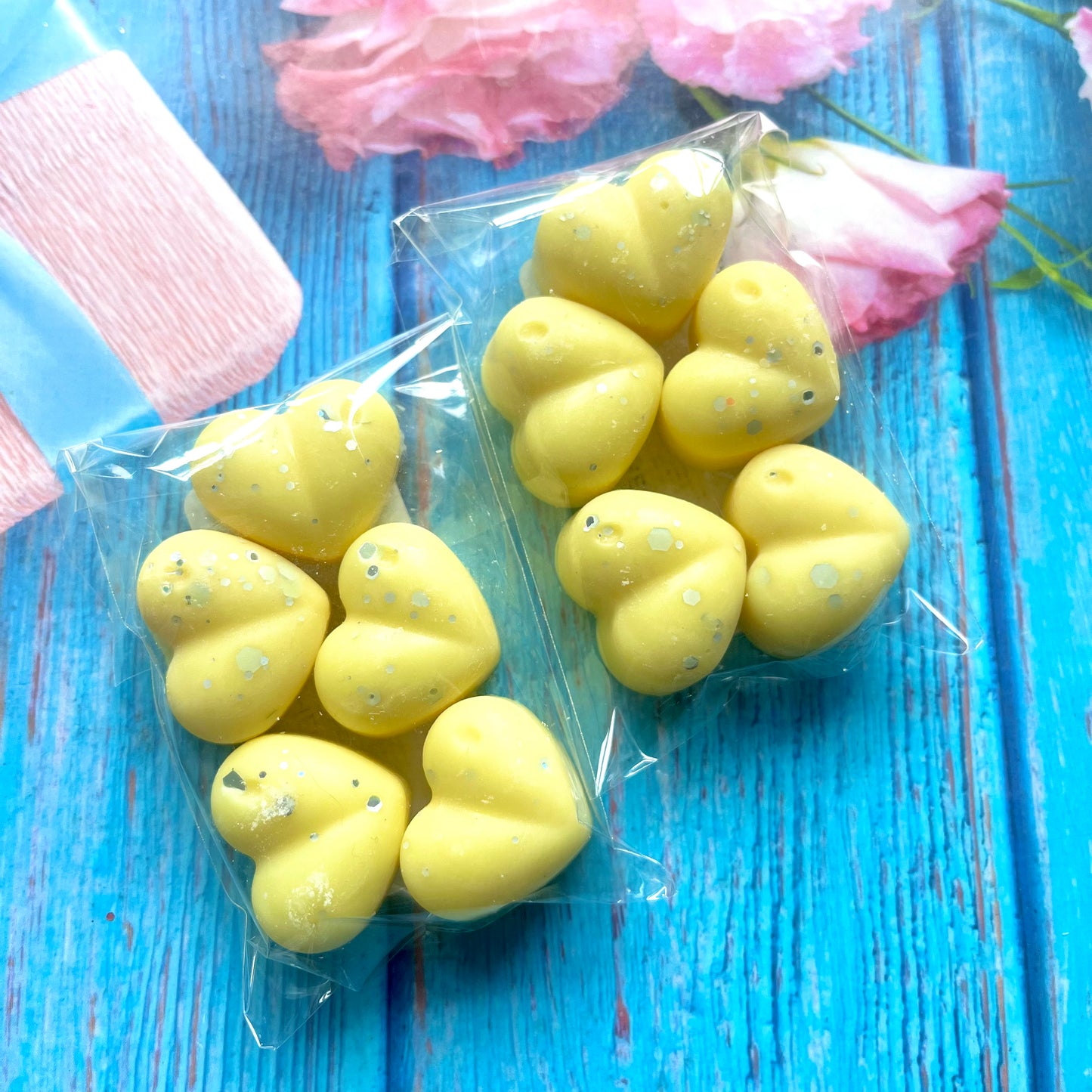 Lemon Buttercream Fairy ~ Pack of 5 Heart Shaped Wax Melts